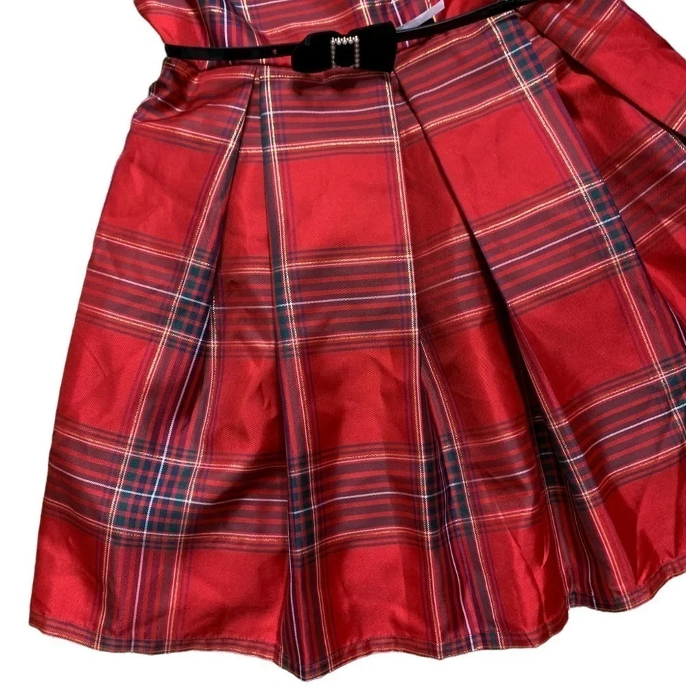 The Childrens Dress New With Tags Classic Red Plaid Dress Girls Size 14